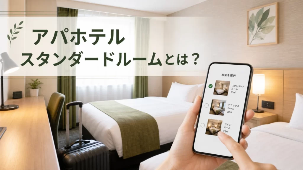 アパホテルのスタンダードルームとは？2名利用前に見る部屋タイプの違いのアイキャッチ画像