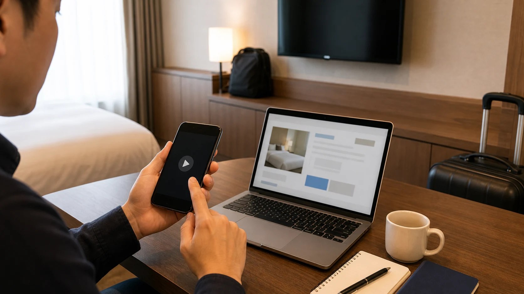スマホでYouTube視聴前の確認ポイントを整理するイメージ