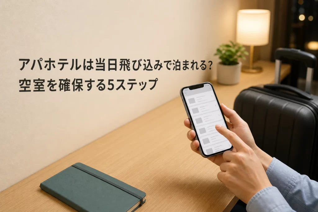 アパホテルは当日飛び込みで泊まれる?空室を確保する5ステップ