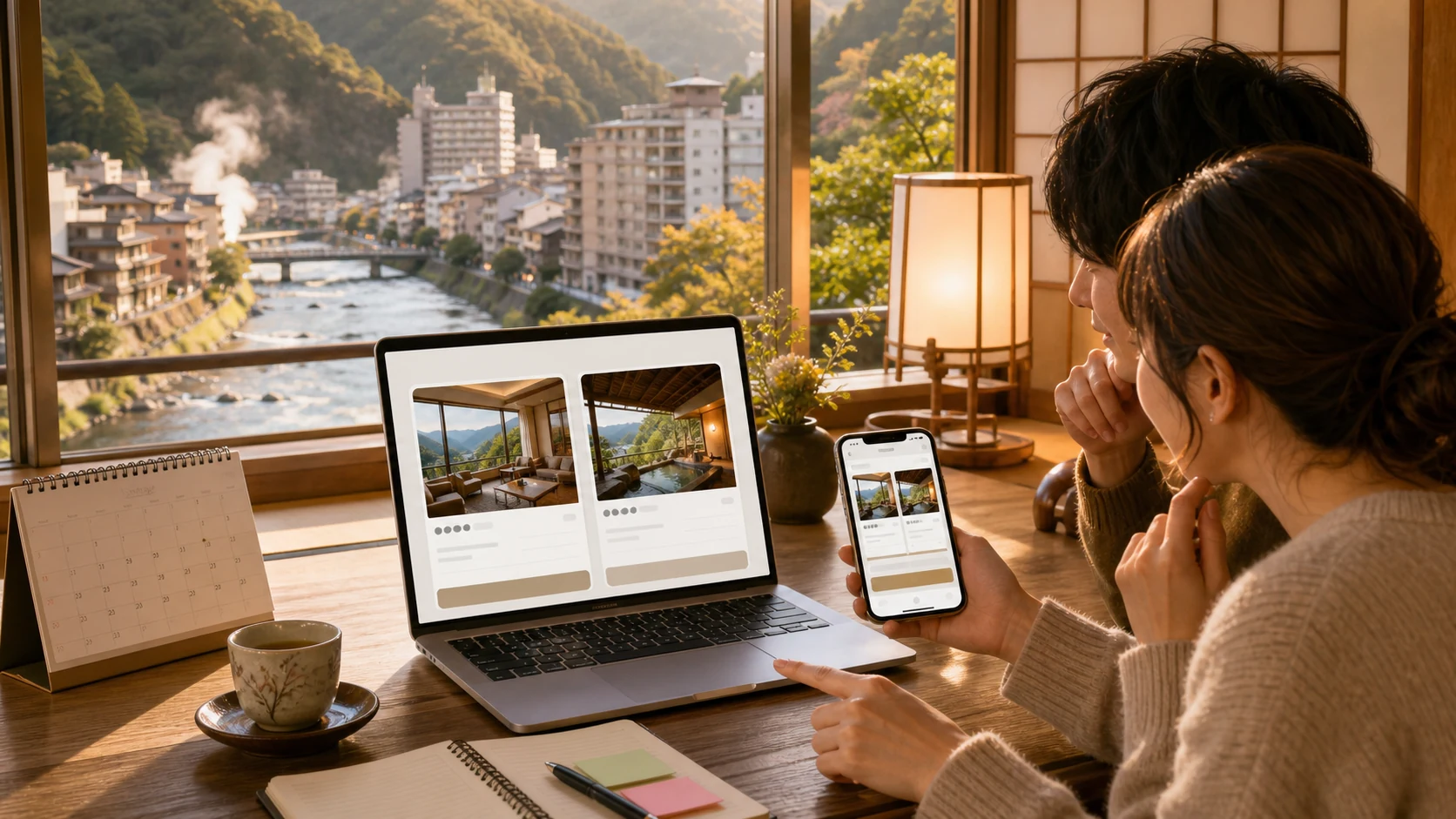 楽天トラベルで下呂温泉の宿泊プランを探すイメージ