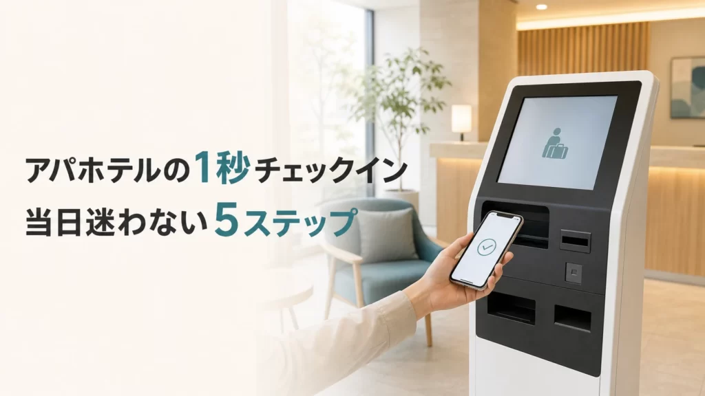 アパホテルの1秒チェックインのやり方は?当日迷わない5ステップ