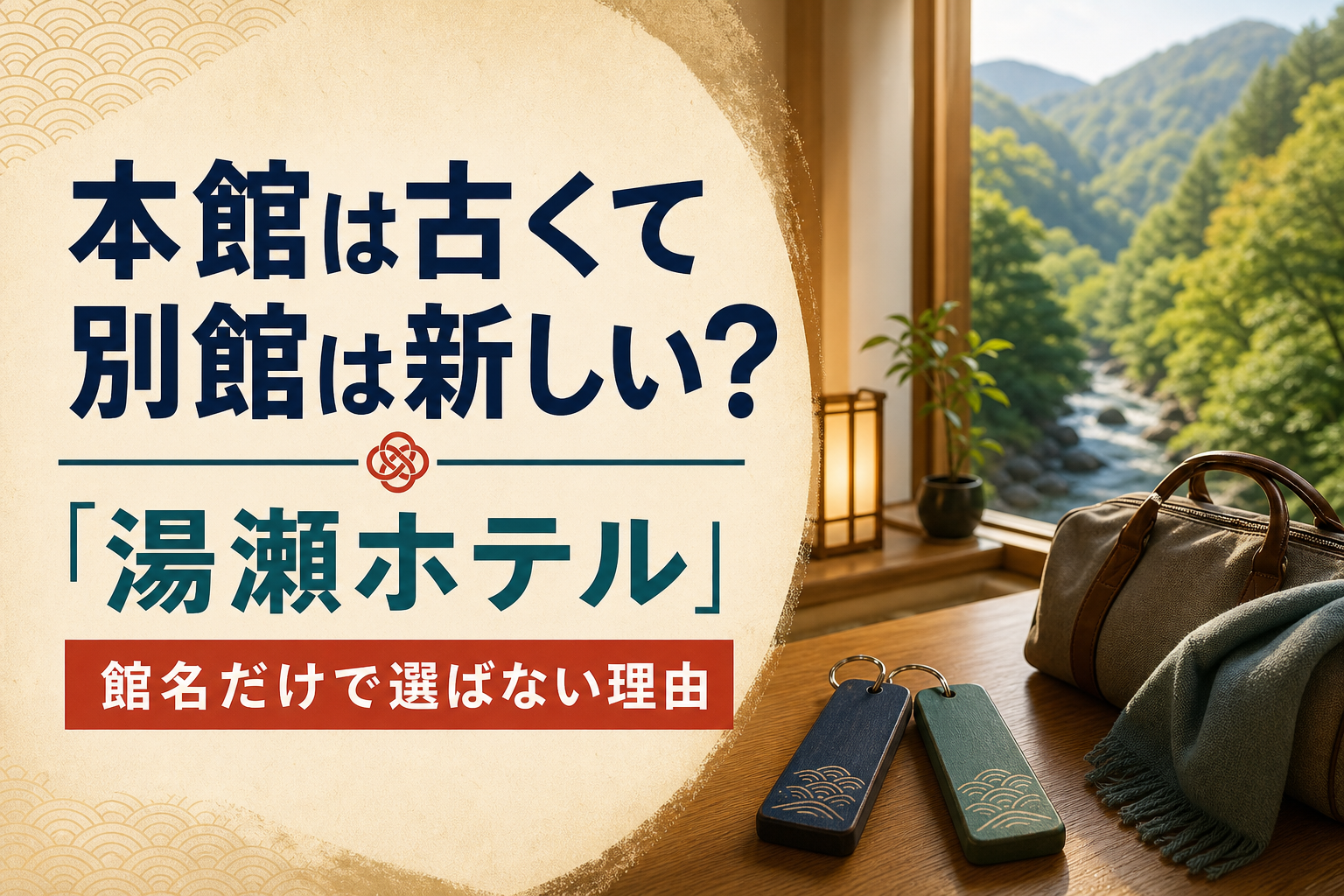 本館は古くて別館は新しい?湯瀬ホテルを館名だけで選ばない理由