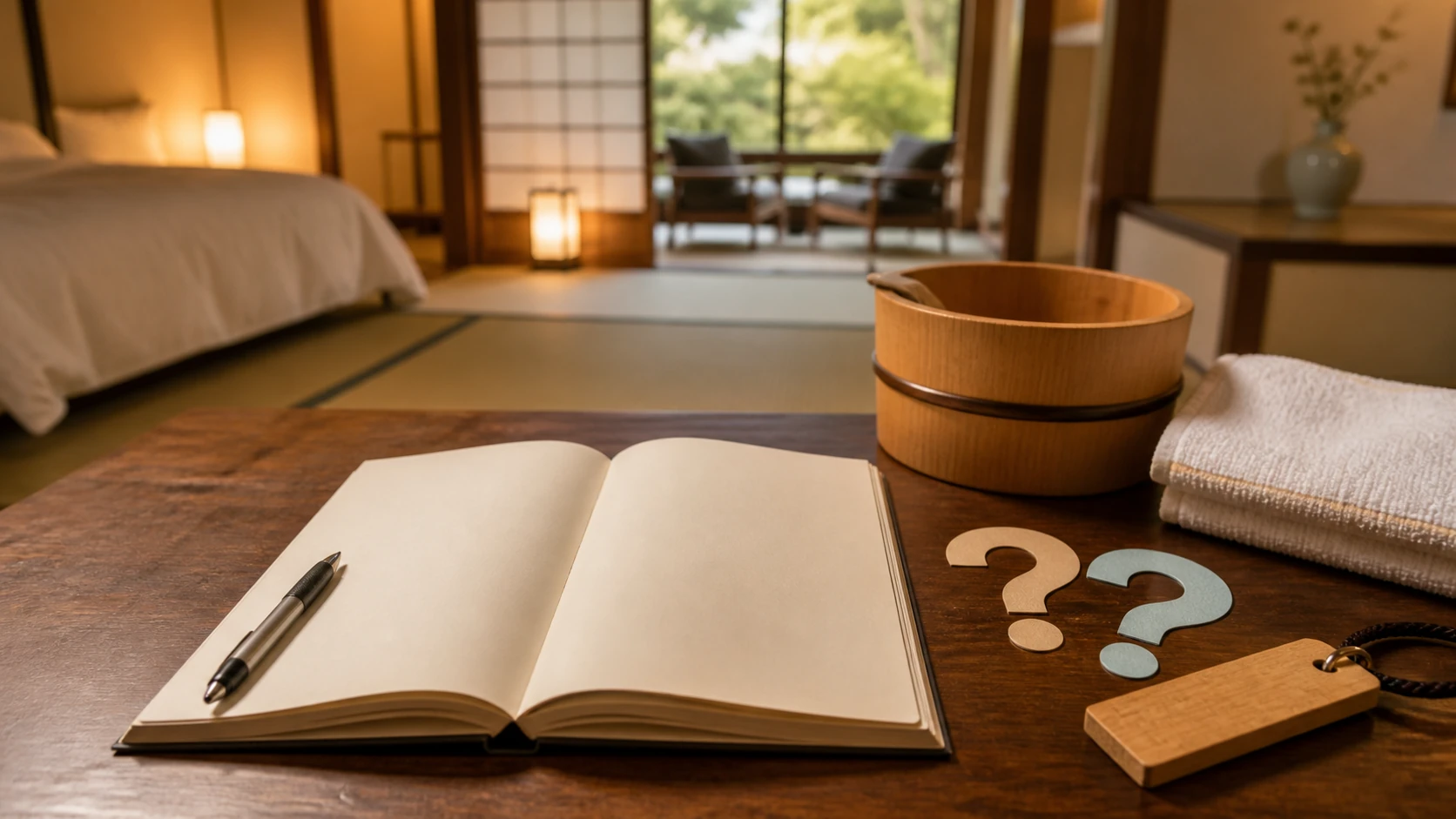 はなのやの本館と別邸に関する疑問を整理するイメージ