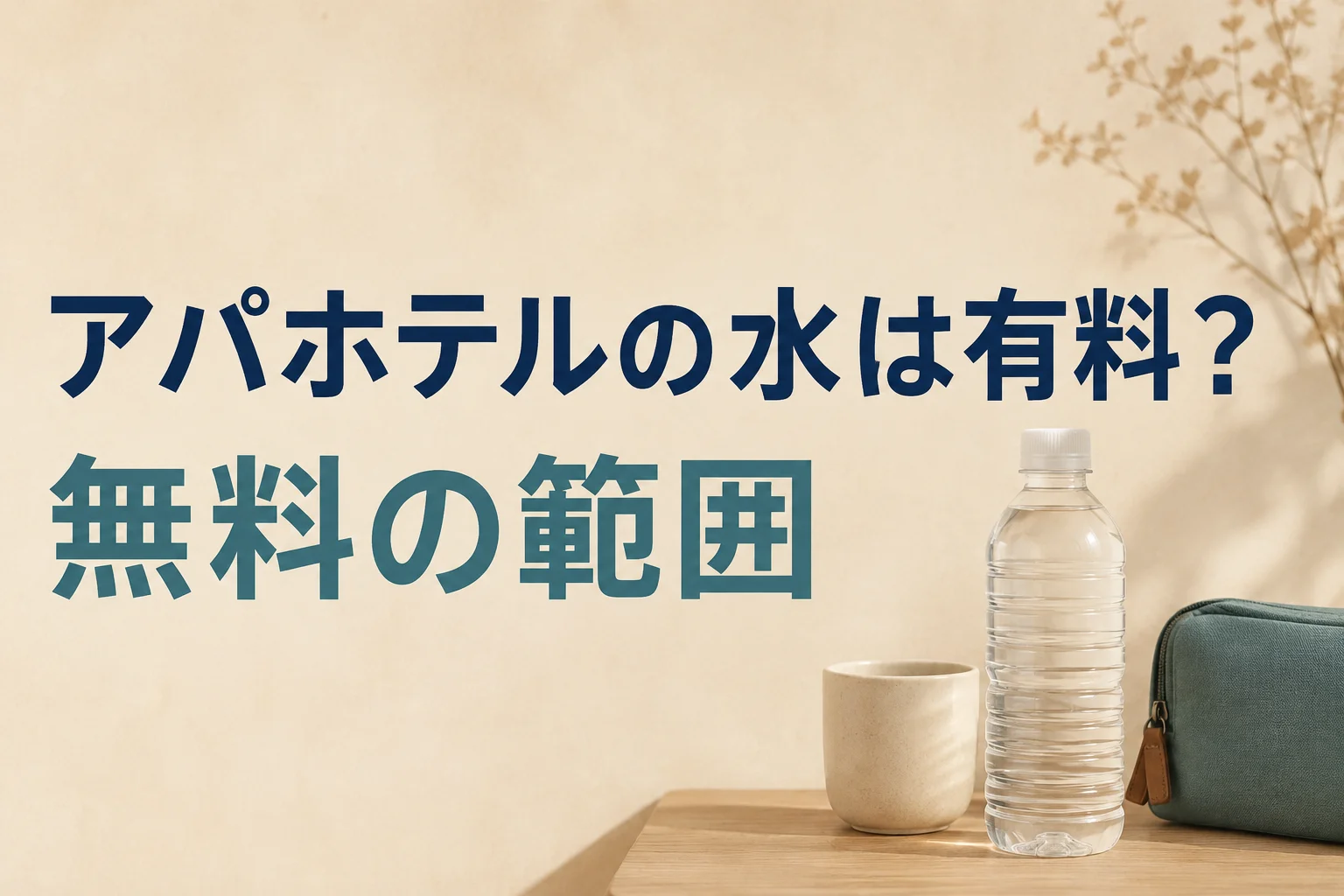 アパホテルの水は有料なの?飲む前に知っておきたい無料の範囲