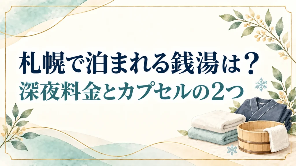 【札幌】泊まれるスーパー銭湯8選！朝までの料金と女性・予約の要否まで