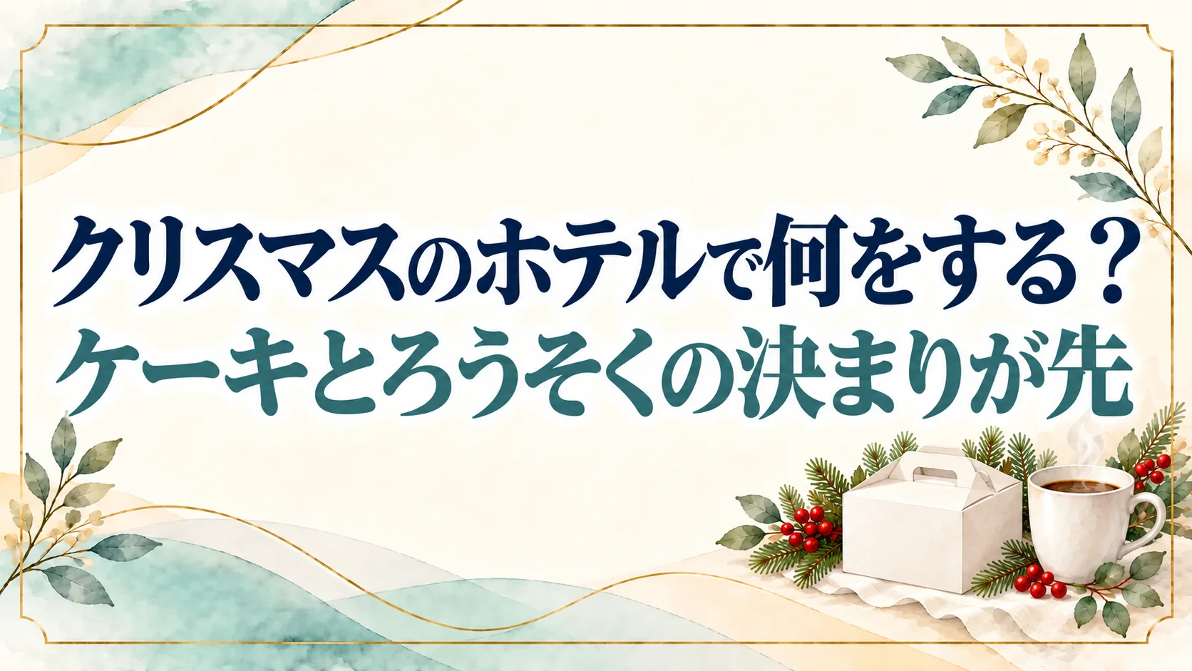 クリスマスのホテルでカップルは何をする?夜の時刻表とケーキ・ろうそくの決まりを先に確かめる